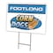 Signmission Footlong Corn Dogs Yard Sign & Stake outdoor plastic coroplast window, C-1216 Footlong Corn Dogs C-1216 Footlong Corn Dogs - alternate 1